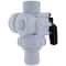 Swim Central 6.25" White HydroTools Swimming Pool & Spa Standard Right Outlet 3-Way Ball Valve
